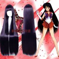 100เซนติเมตรเซเลอร์ดาวอังคาร Rei Hino ยาวตรงทนความร้อนสังเคราะห์ผมคอสเพลย์วิกผม + หมวกวิกผมฟรี