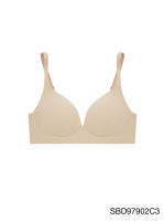 Sabina เสื้อชั้นใน Invisible Wire (ไม่มีโครง) รุ่น Perfect Bra รหัส SBD97902 สีเนื้อเข้ม