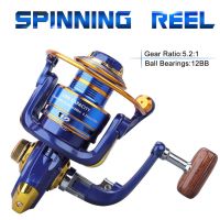 ?สุดคุ้ม?รอกตกปลา SPINNING REEL รอกสปินนิ่ง 5.2: 1 ความเร็วสูง รอกลื่นๆ ตีไกล รอกสปินนิ่ง KB3000-7000 พร้อมระบบป้องกันการตีกลับของสายรอกคุณภาพดี