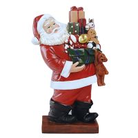 1Pcs Santa Claus Sculpture Christmas Doll Resin Ornament Figurine Holiday New Year Hristmas Table Decoration