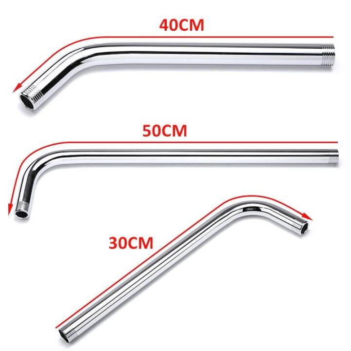 ฝักบัวผนังแขนข้อต่อขยายหัวฝักบัวท่อ30เซนติเมตร-40เซนติเมตร-50เซนติเมตรสแตนเลสแขนยึดสำหรับห้องน้ำบ้านอุปกรณ์อาบน้ำ