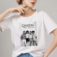 ใหม่เสื้อยืดแขนสั้นพิมพ์ลาย Camiseta Mujer Queen Band สไตล์ฮาราจูกุ Kawaii  RDUH