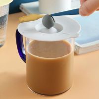 【cw】 Leak Proof Cup Lid Dustproof Silicone Drinks Cover with Holder Airtight Reusable BPA for Bowls Plates