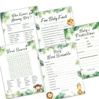 Jungle Animal Male and Female Baby Greeting Card Game Card Party Baby Shower Birthday Positive Invitation Letter