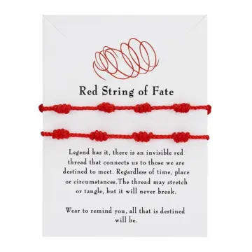 2pcs Lucky Red String bracelet Kabbalah Amulet 7 Knots Protection