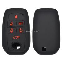 Key silicone 6 Buttons Silicone Car Key Cover For Toyota Alphard Vellfire 30 Series Previa Tarago Remote Fob Case Shell Sleeve