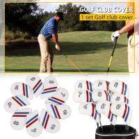 Pu Embroidered Double Slash Closed Golf Iron Covers L8X0