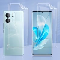 Vivo V29 Vivo ปกป้องหน้าจอสำหรับใส TPU Hydrogel 5G 6.78 ",คลุมทั้งหมดป้องกันหน้าจอแบบอ่อนฟิล์มสำหรับ Vivo V29e V29 Lite V29 Pro V27e V25e 5G ฝาครอบหน้าและหลัง