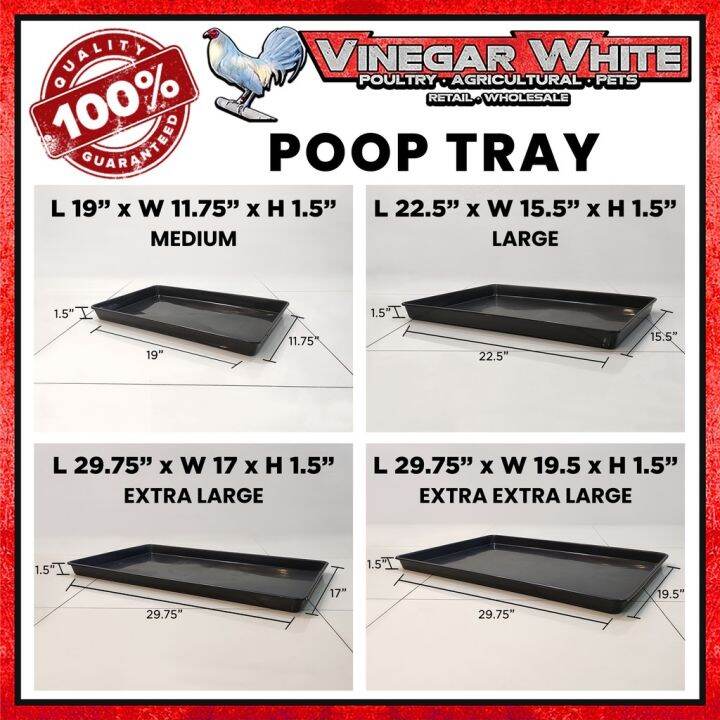 Poop Tray Plastic for Pet Cage Folding Collapsible Fixed Dog Cat Rabbit