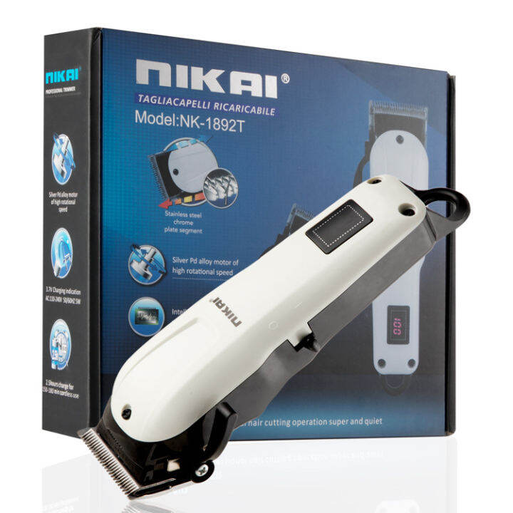 Pusher hairdressing electric push shear electric LCD stainless steel cutter head push shear