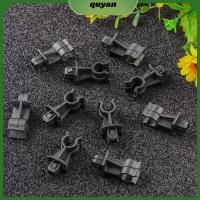 QUYAN 10pcs สากล ที่ยึด ชิ้นส่วนรถยนต์ 65722EB300 คลิปรองรับฝากระโปรงหน้า Prod Rod Clamp รีเทนเนอร์สีดำ