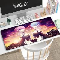 อะนิเมะสาวน่ารัก Rem Mouse Pad เครื่องเกมคอนโซลเดสก์ท็อปขนาดใหญ่อุปกรณ์ต่อพ่วงเกมคอมพิวเตอร์แผ่นรองเมาส์