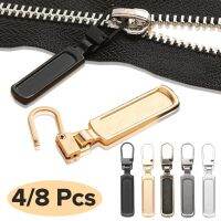 ♟♛✕ 4/8PCS Detachable Zipper Pull Replacement Zipper Puller Lever Locks for Down Jacket Dress Luggage Metal Zipper Head Repair Kit