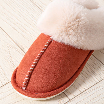 Women Winter Fashion House Slipper Warm Home Cotton Plush Shoes Fleece Fluffy Couple Big Size Suitable Indoor and Outdoor