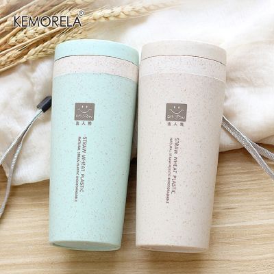 【High-end cups】 Thermo Cup Mug Thermos Kitchen ฟางข้าวสาลี Double Insulated Gift Mug Tumbler With Lid Eco-Friendly Thermos Bottle Water Bottles