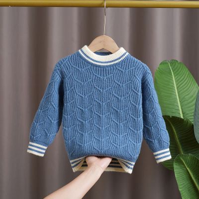 Sweaters For Boys Winter Clothes Girls Leopard Fashion New Children Roundneck Thick Warm Soft Kids Knitting Costom