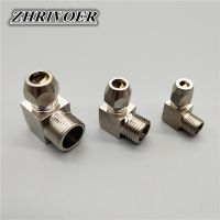 Pneumatic Fittings Male Thread 1/8 quot; 1/4 quot; 3/8 quot; 1/2 quot; Elbow Brass Fit 4 6 8 10 12 14 16mm OD Tube Coupler Adapter Connector