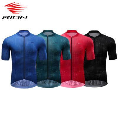 RION Men Cycling Jersey Motocross Summer&nbsp;Bicycle Shirt MTB Downhill Maillot Stripe Bike Short Sleeve Breathable Cycling Clothing