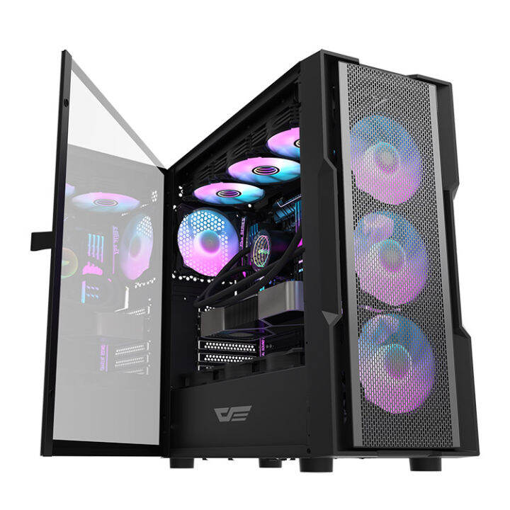 case-เคสคอมพิวเตอร์-darkflash-รุ่น-dk431-black-e-atx-atx-m-atx-พัดลม-4-ตัว-rgb-ด้านข้างกระจกเทมเปอร์