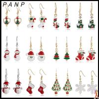 PANP Fashion Jewelry Home Decoration Christmas Earring Xmas Sock Tree Earrings Santa Claus Stud shape Pendant Ornaments