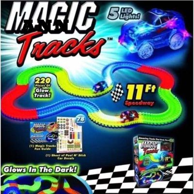 As Seen On TV NEW Bend Flex & Glow In The Dark Racetrack Toy Magic Tracks
