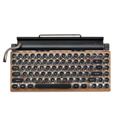 Retro Typewriter Keyboard Wireless Bluetooth Mechanical Keyboards 83 Keys Computer Keyboard for Laptop PC Gaming
