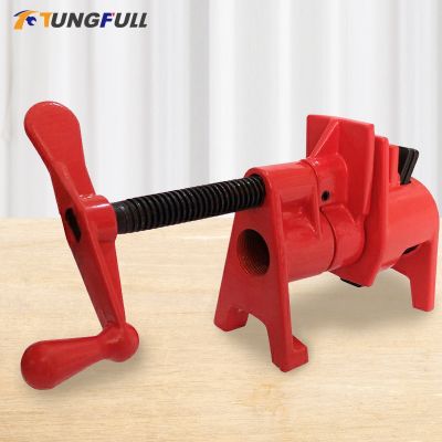 1/2 3/4 Inch Heavy Duty Pipe Clamp Woodworking Wood Gluing Pipe Clamp Steel Cast Iron Pipe Clamp Wood Plate Clamp Fixture Carpen