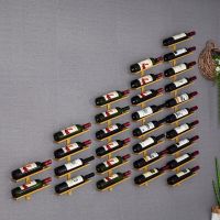 Hanging Wine Rack Cabinet Mount Metal Wine Storage Hanger Shelf Wine Glasses Rack Black Stemware Holder Rack Wine Glass
