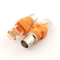 【Hot-Selling】 candangjiaoe 10x BNC หญิง RJ45ชายอะแดปเตอร์เชื่อมต่อแชสซีแผงเมาประดับนิกเกิลชุบเชื่อมต่อ