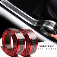 Carbon Fiber Car Sticker DIY Paste Protector Strip Universal Auto Door Sill Side Mirror Guard Anti Scratch Tape Protect Film