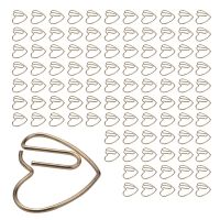 100 Pieces Love Heart Shaped Small Paper Clips Bookmark Clips For Office School Home Metal Paper Clips