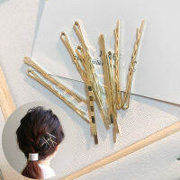 【CW】10 pcsset of Golden Hair Clip Ladies Girls Wave Hairpin Styling Accessories Salon Invisible R Practical Hair Clip