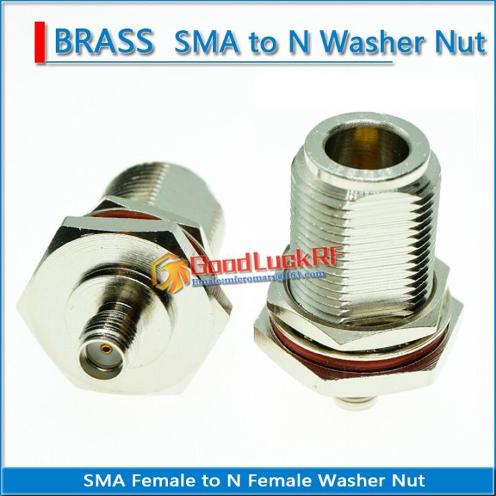 l16-n-female-to-sma-female-plug-bulkhead-panel-mount-nut-with-o-ring-washer-nickel-plated-rf-connector-adapters-high-quality-electrical-connectors