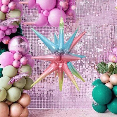 A 22IN Connected Explosion Star Aluminum Film Party Decoration Balloon Adhesives Tape