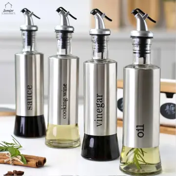 1pc ABS Oil Bottle, Minimalist White Oil Dispenser Bottle For Kitchen