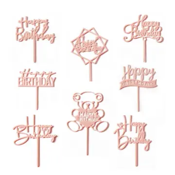 7pcs Red Gold Heart Cake Toppers Wedding Birthday Party Decor -   - Up to 50% Discount - Free Delivery