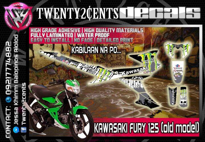 kawasaki fury decals