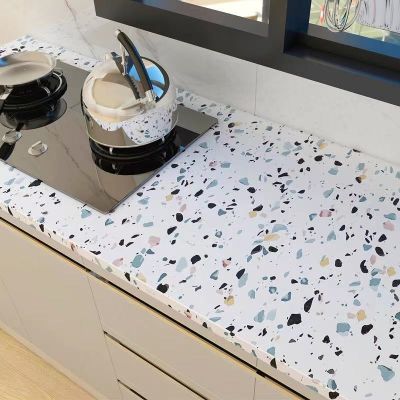 Kitchen Oil-Proof Wall Stickers Wallpapers Waterproof Self-Adhesive Cabinets Thickened Marble Stickers Vinilo Decorativo Pared