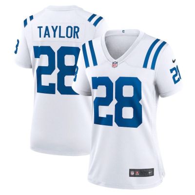 High quality Womens NFL Jersey Sportswear Clothing Indianapolis Colts Taylor Game Player Jersey Short Sleeve Shirt Waist-Tight