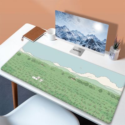 ▨┇✌ Green Plant Mouse Pad Office Computer Desk Mat Table Large Lockedge Gamer Keyboard Laptop Cushion Non-slip Mats Gamer Mousepad