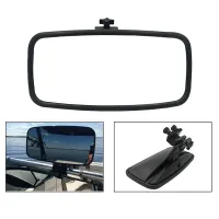 Universal Marine Rear View Mirror, for Ski Boats Pontoon Boat Watersport Watercraft Surfing Mirror Panoramic Mirror