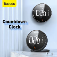 Baseus หมุนนับถอยหลัง LED นาฬิกาจับเวลาทำอาหารแบบดิจิตอลสำหรับทำอาหารฝักบัวศึกษานาฬิกาจับเวลานาฬิกาปลุกแม่เหล็กอิเล็กทรอนิกส์ตัวนับถอยหลังทำอาหารจับเวลา