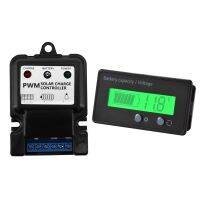 1 Pcs New Useful Durable 6V 12V 10A Auto Solar Panel Charge Controller &amp; 1 Pcs Lcd Battery Capacity Tester