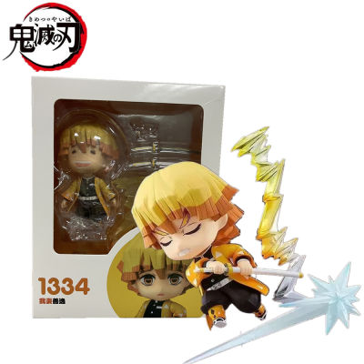 Kimetsu no Yaiba Agatsuma Zenitsu #1334 Action Figure Model Toy 100mm Anime Demon Slayer Zenitsu Figurine Cute Toys