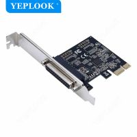 PCIe 1x DB25 Parallel Port LPT Printer PCI-E To Parallel Port Expansion Card Adapter Converter Chipset ASIX AX99100สำหรับเดสก์ท็อป