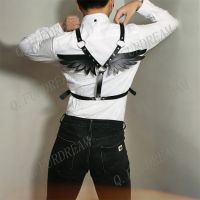 【JH】 Men Bondage Gay Leather Chest Harness Costume Gothic Male Bdsm 2022