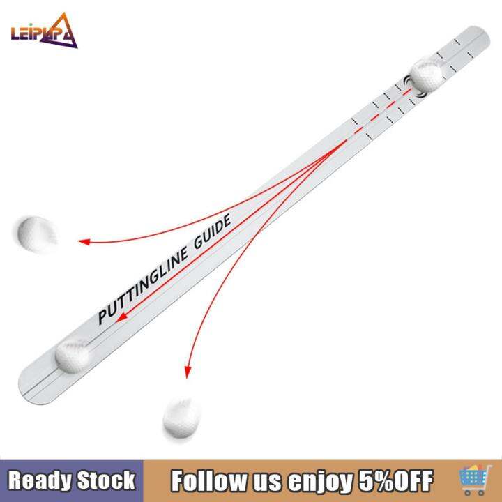 leipupa Golf Putting Ruler Instructional Swing Trainer Golf Training
