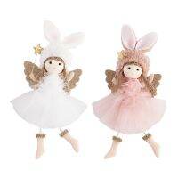 【CW】 Christmas White Pink Little Angel Girl Doll Oranments Xmas Tree Hanging Pendants Merry Christma Decor Gifts 2023 Noel Supplies