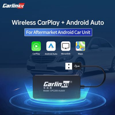 Carlinkit Carplay เครื่องเล่นแอปเปิ้ล ไร้สาย เครื่องเล่นนําทาง ระบบแอนดรอยด์ USB เชื่อมต่ออัจฉริยะ พร้อม Android Auto Mrrorlink