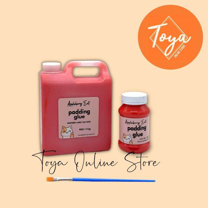 Padding Glue RED ( for DIY Notepad ) FREE BRUSH Lazada PH